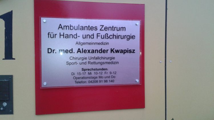 Praxisschild Worpswede